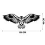 Wallity Eagle3 Metal Decor Escultura de Pared Negra